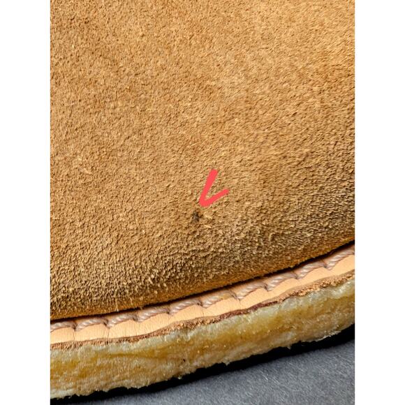 Vtg Easy Times Chukka Boots MENS SIZE 9D Tan Suede Leather Mocs Gum Bottom Soles - Picture 11 of 11